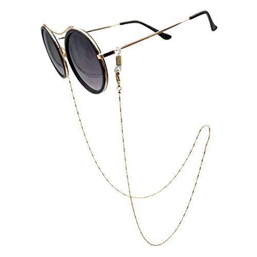 Brillenkette "Sansibar" - Silber, Gold, Roségold / Trendige Brillenkordel, Schlichte Kette für Sonnenbrille, Lesebrille - minimalist Design / Sunglasses Chain, Strap - 100% Nickelfrei, Rostfrei (Gold) von Julesmar