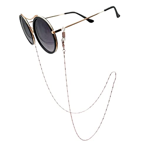 Julesmar Brillenkette Sansibar - Silber, Gold, Roségold/Trendige Brillenkordel, Schlichte Kette für Sonnenbrille, Lesebrille - minimalist Design/Sunglasses Chain, Strap - 100% Nickelfrei - (Roségold) von Julesmar