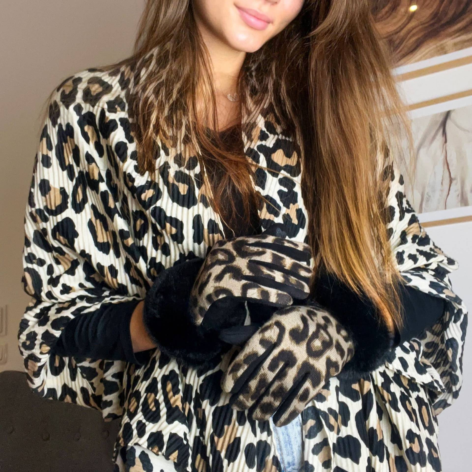 Handschuhe Soft Leopard Smartphone Touchscreen von JulesmarBoutique