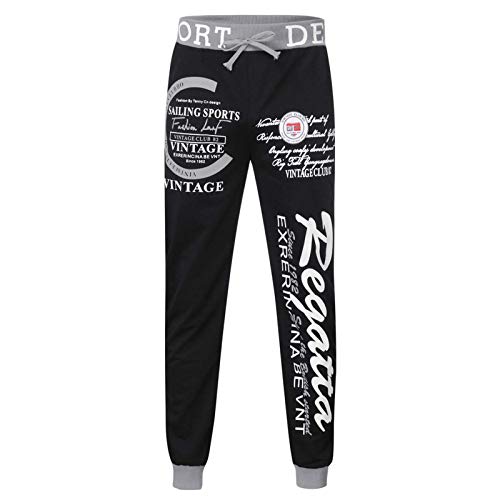 Julhold Sporthose Freizeithose Sweatpants Jogginghose Herren Seil Elastische Taille Letter Print Lose Lässige Jogginghose Outdoorhose Arbeitshose(Grau,XXL) von Julhold