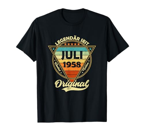 Damen Legendär seit Juli 1958 67.Geburtstag Junge 67 Jahre T-Shirt Damen Legendär seit Juli 1958 67.Geburtstag Junge 67 Jahre T-Shirt von Juli Jahrgang 1958 Geburtstag