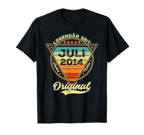 Damen Legendär seit Juli 2014 11.Geburtstag Junge 11 Jahre T-Shirt von Juli Jahrgang 2014 Geburtstag