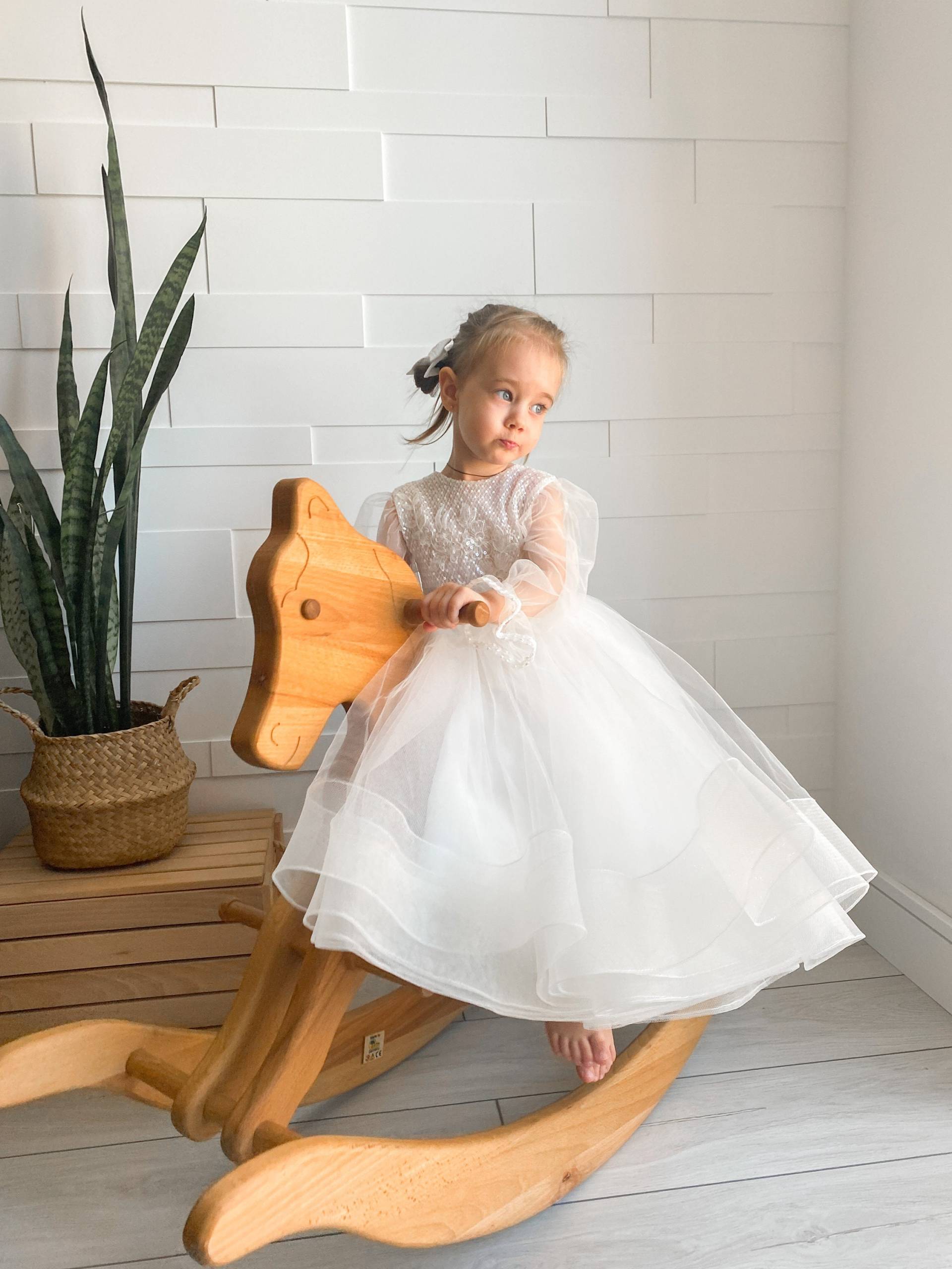 Baby Mädchen Geburtstagskleid, Mädchenkleid Besonderer Anlass, Erstes 1. Geburtstagskleid Blush Kleid von JuliAnnaDress