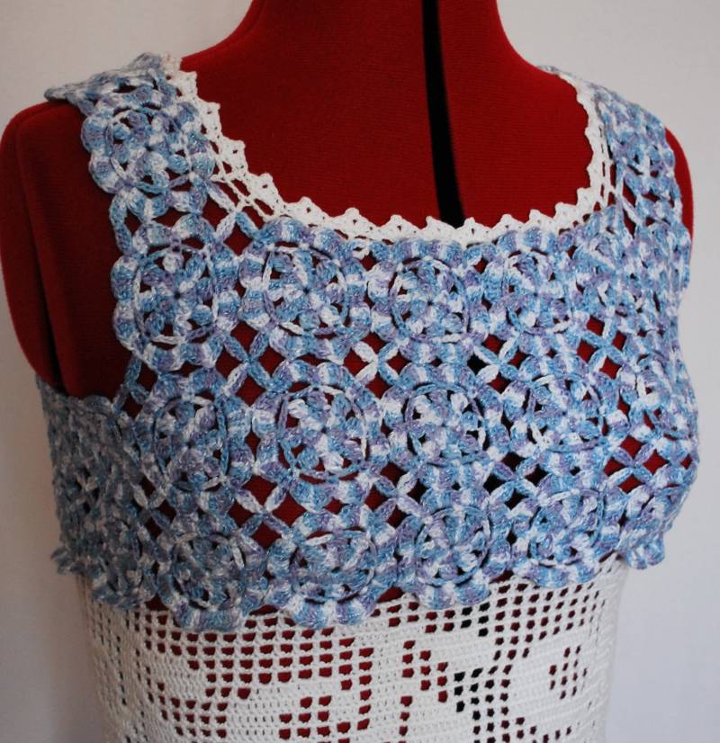 Floral Häkelspitze Bluse Top Sommer Baumwollkleidung von JuliCrochetDesign