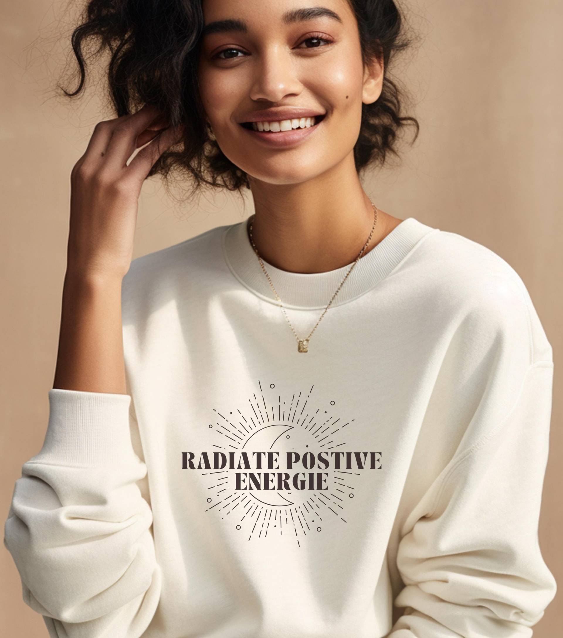 Radiate Good Energy Sweatshirt , Positive Vibes Crewneck, Spiritual Motivational Sweater, Cozy Shirt, Gift For Her, Mental Health von JuliFeel