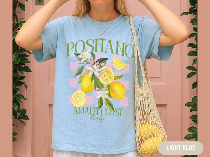 Positano Zitrone Shirt Amalfiküste Sommer T-Shirt Italien Reise Top Obst Liebhaber Geschenk Urlaub Oufit Trendy Positano Zitrone Shirt Amalfiküste Sommer T-Shirt Italien Reise Top Obst Liebhaber Geschenk Urlaub Oufit Trendy von JuliParkStudio