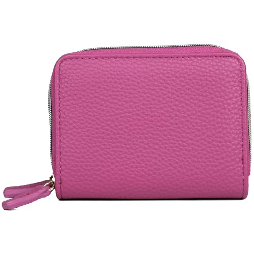 Julia Buxton Pebble Geldbörse aus veganem Leder, Pink, Einheitsgröße, Classic von Julia Buxton USA