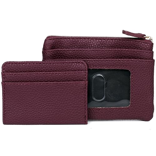 Julia Buxton Pebble Münzetui aus veganem Leder, groß, Merlot von Julia Buxton USA