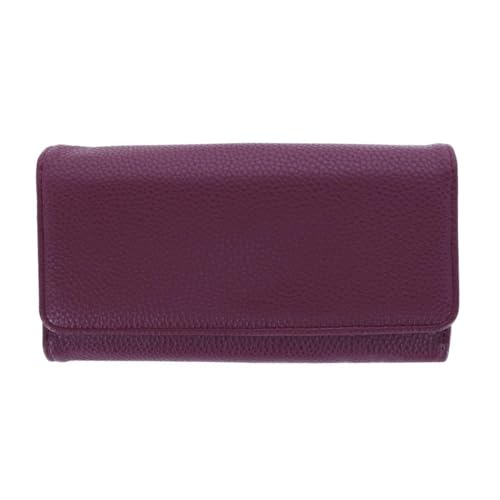 Julia Buxton Bianca Clutch-Geldbörse für Damen, einfarbig, veganes Leder, Oxblood, Oxblood, Einheitsgröße, Bianca-Clutch-Geldbörse für Damen, einfarbig, veganes Leder von Julia Buxton