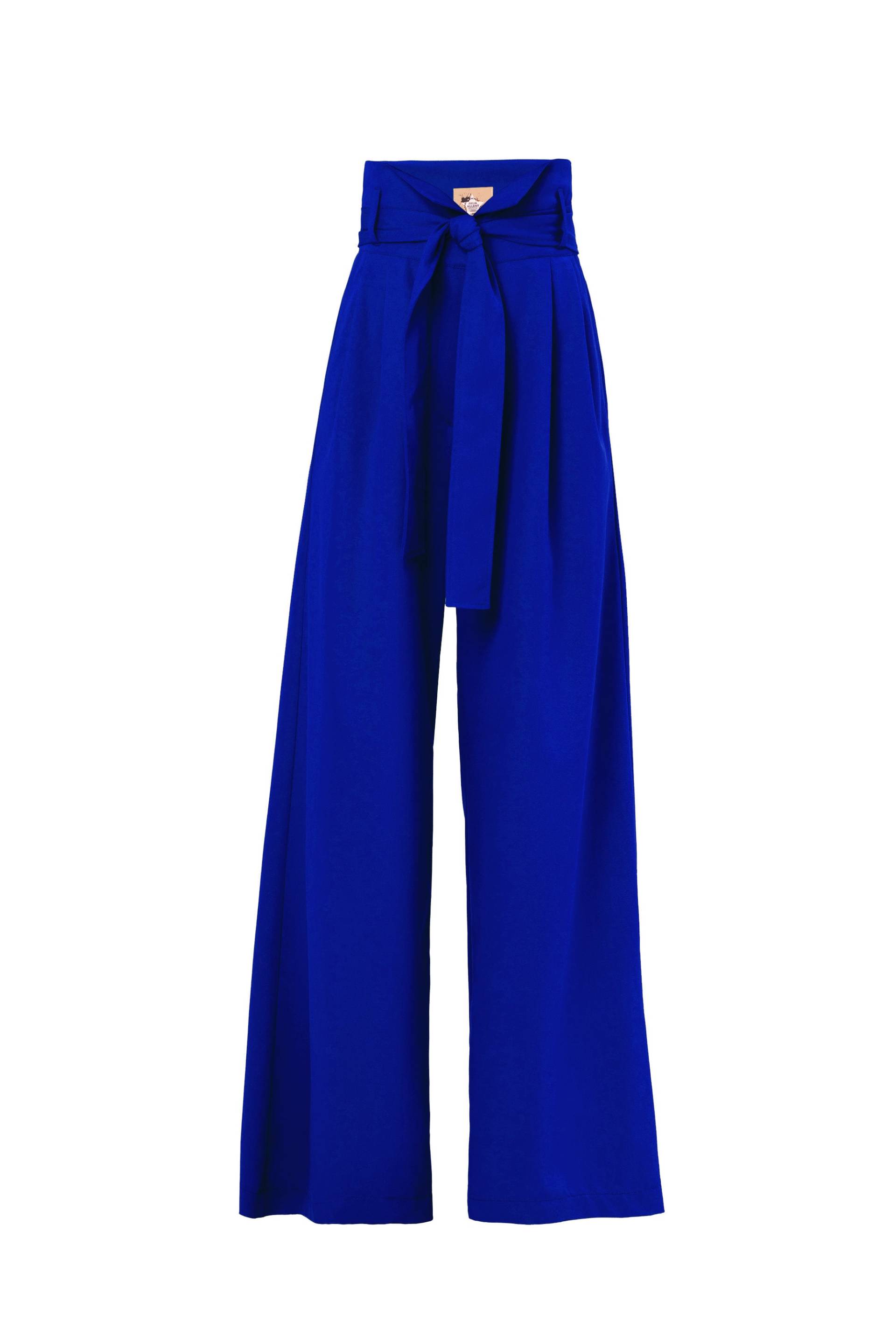 Blaue Hose Mit Hoher Taille Und Weitem Bein/Formale Ausgestellte Für Frauen Modehose Gürtel 10 Farben Blaue Hose Mit Hoher Taille Und Weitem Bein/Formale Ausgestellte Für Frauen Modehose Gürtel 10 Farben von JuliaAllert