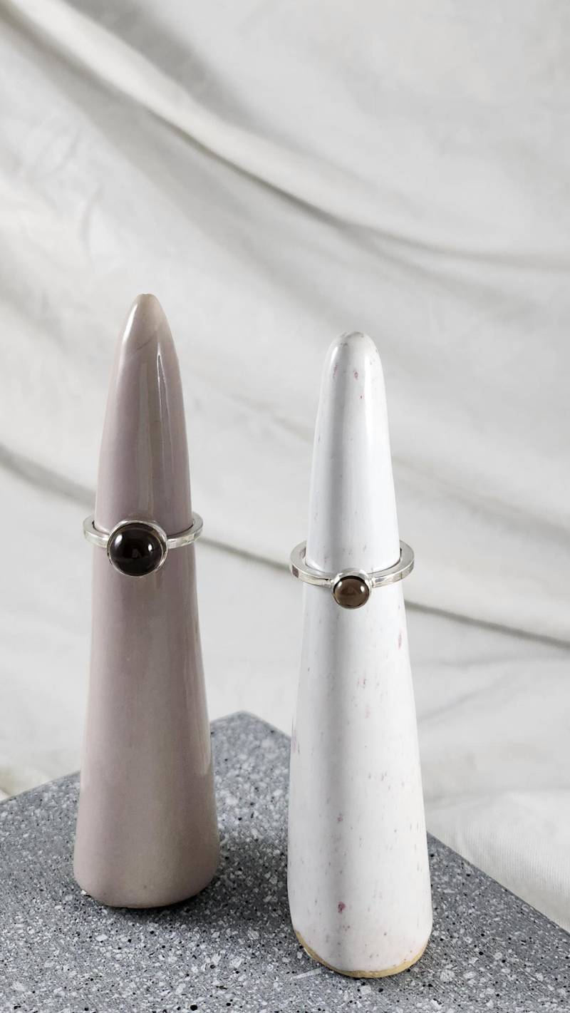 Mini-Ring "Drops' Mit Rauchquarz von JuliaIsabellBaeumer