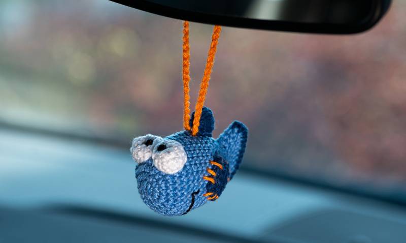 Handgemachter Gehäkelter Fisch - Amigurumi Auto-Deko, Auto Rückfahrtzubehör, Maritimes Geschenk Handgemachter Gehäkelter Fisch - Amigurumi Auto-Deko, Auto Rückfahrtzubehör, Maritimes Geschenk von JuliaKonstanzDe