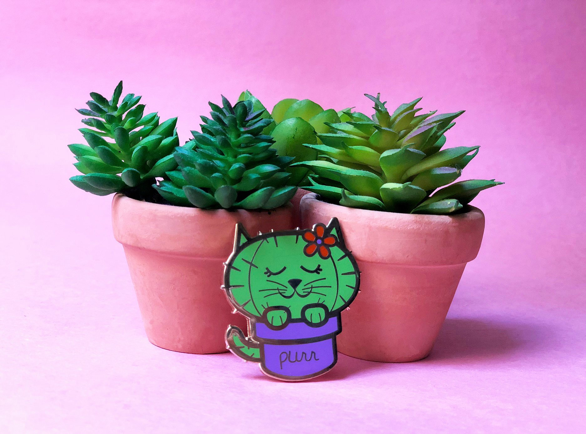 Catus Emaille Pin Catus Emaille Pin von JuliaMoraesDesigns