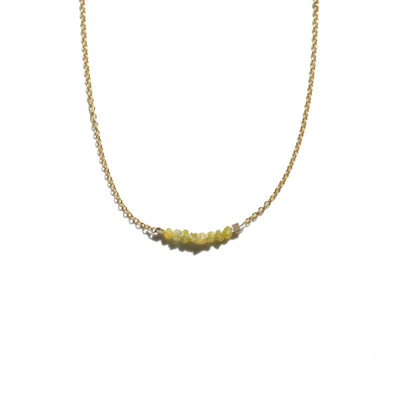 Gelbe Rohdiamant Halskette Gelbe Rohdiamant Halskette von JuliaSzendrei