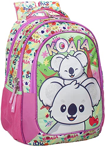 Julian Ross Rucksack für Mittelschule, Grundschule, für Mädchen und Mädchen, mit gepolstertem und verstärktem Rücken, verstellbare Schultergurte, 43 cm, 33 x 15 x 43 cm, Koala Love 23 von Julian Ross