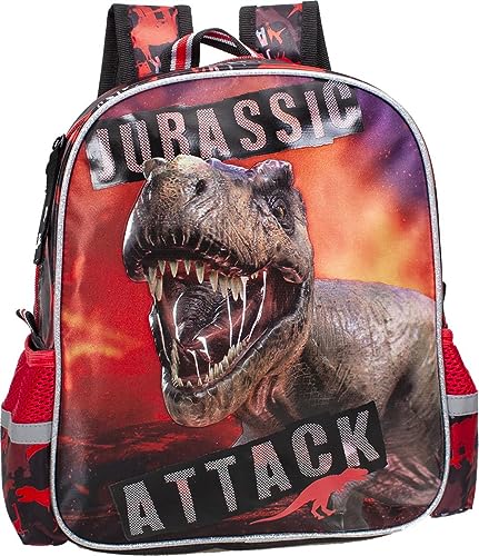 Julian Ross T-Rex-Dinosaurier Kindergartenrucksack, Rucksack für Kinder, Mini-Rucksack für Freizeit, für Jungen und Mädchen, 2 Seitentaschen, 31cm, 8L von Julian Ross