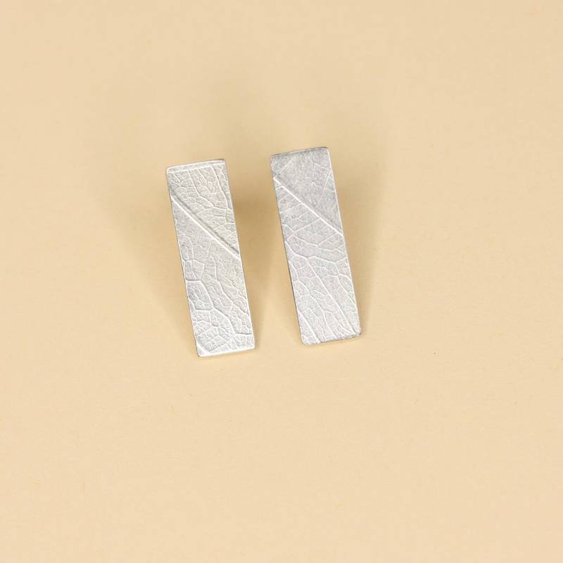 Ohrringe Mit Blattstruktur in Silber Ohrringe Mit Blattstruktur in Silber von JulianeBlank