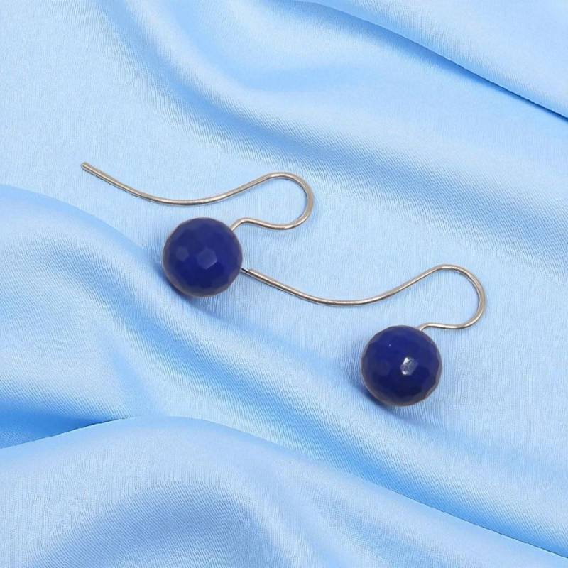 Ohrhänger Mit Echten Lapis Lazuli Kugeln in 925 Sterling Silber von JuliasJewelryJJ