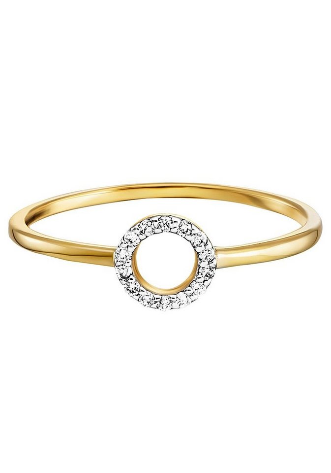 Julie Julsen Gold Diamantring CIRCLE, KREIS, RUND, JJGRG01006.DI, mit Brillanten Julie Julsen Gold Diamantring CIRCLE, KREIS, RUND, JJGRG01006.DI, mit Brillanten von Julie Julsen Gold