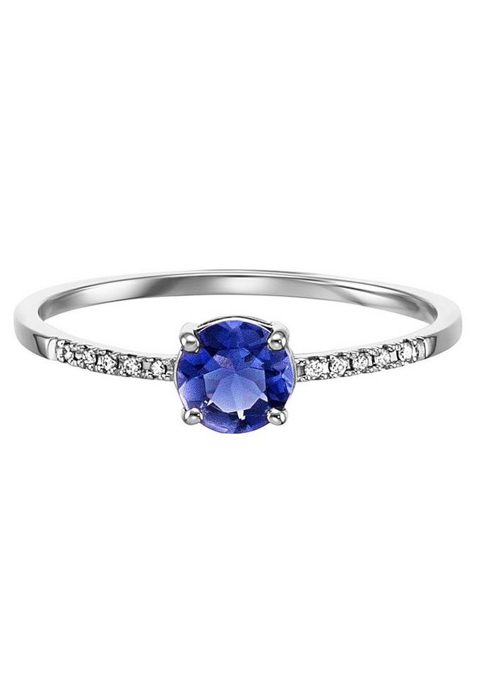 Julie Julsen Gold Diamantring JJGRG0899.GN, JJGRG0899.IO, mit Granat oder Iolith - mit Brillanten Julie Julsen Gold Diamantring JJGRG0899.GN, JJGRG0899.IO, mit Granat oder Iolith - mit Brillanten von Julie Julsen Gold