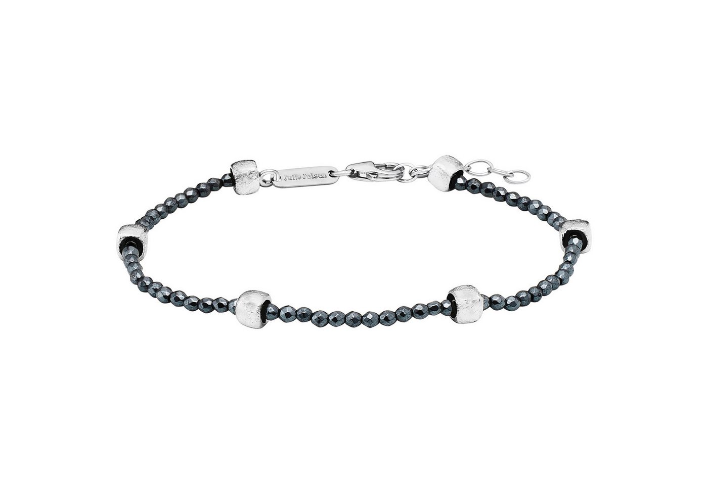 Julie Julsen Armband 925/- Sterling Silber rhodiniert Hämatit grau 19cm von Julie Julsen