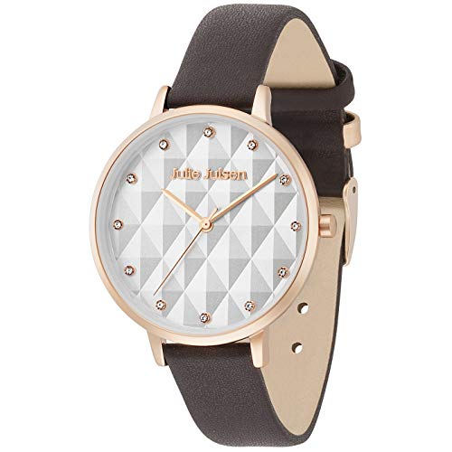 Julie Julsen JJW1252RGL-13 Pillow rosé Mocca Uhr Damenuhr Leder Analog braun von Julie Julsen