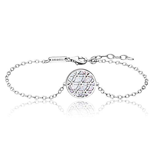 Julie Julsen JJBR0507.1 Damen Armband Lebensblume Silber Weiß 19 cm von Julie Julsen