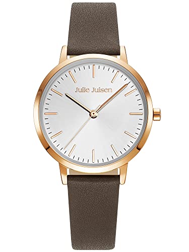 Julie Julsen JJW1027RGL-11 Uhr Damenuhr Lederarmband Metall 3 bar Analog braun von Julie Julsen