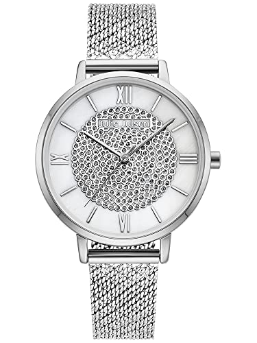 Julie Julsen JJW1412SME Glitter Uhr Damenuhr Edelstahl 3 bar Analog Silber von Julie Julsen