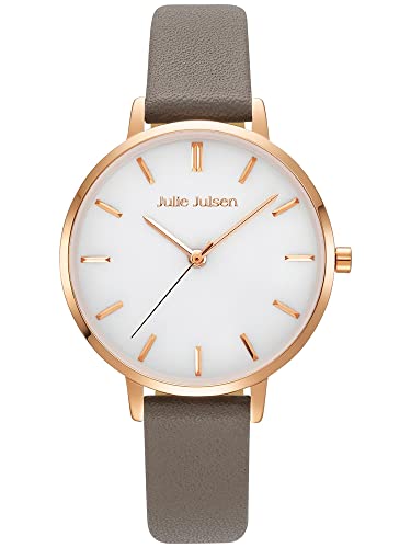 Julie Julsen JJW1430RGL-7 Basic Uhr Damenuhr Leder Metall 3 bar Analog braun von Julie Julsen