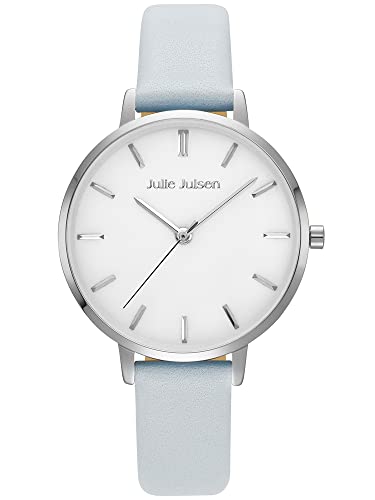 Julie Julsen JJW1430SL-4 Basic Uhr Damenuhr Leder Metall 3 bar Analog weiß von Julie Julsen