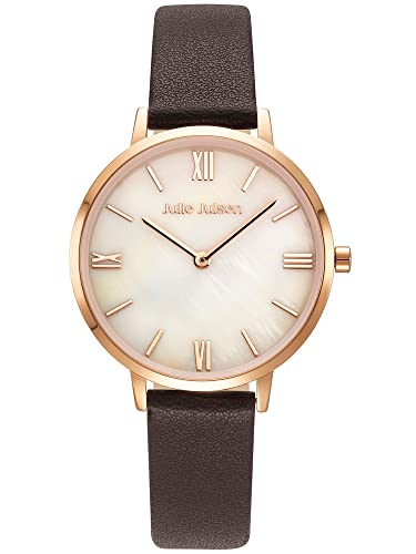 Julie Julsen JJW1431RGL-13 Basic Uhr Damenuhr Leder Metall 3 bar Analog braun von Julie Julsen