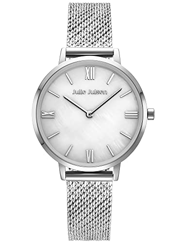 Julie Julsen JJW1431SME Basic Uhr Damenuhr Edelstahl Metall 3 bar Analog Silber von Julie Julsen