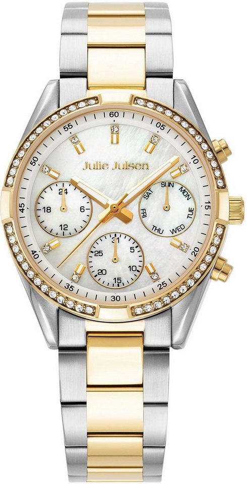 Julie Julsen Multifunktionsuhr Julie Julsen Sport Multi Gold Bicolor, JJW3100SYGM, Glitzer von Julie Julsen