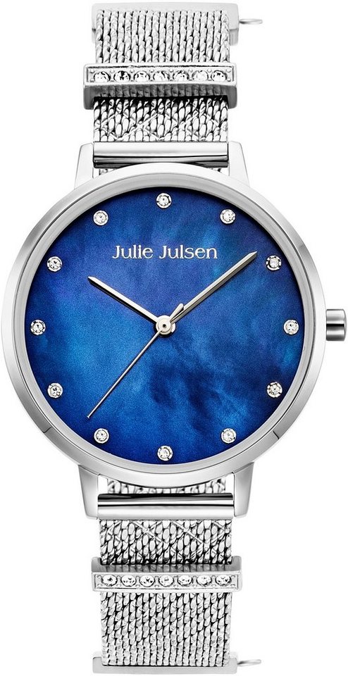 Julie Julsen Quarzuhr CHARMING SILVER BLUE, JJW1231SME-34-2, Charminguhr, Zirkonia von Julie Julsen