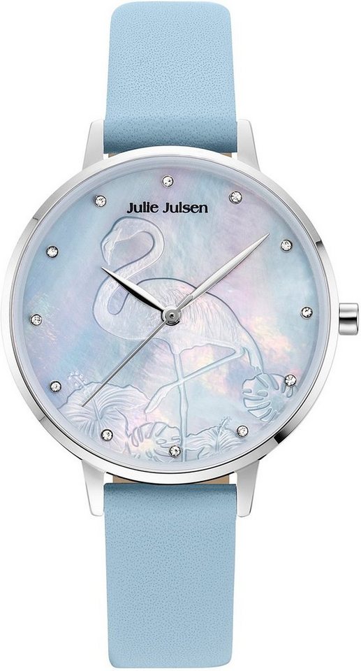 Julie Julsen Quarzuhr Flamingo Blue, JJW1006SL-01 von Julie Julsen