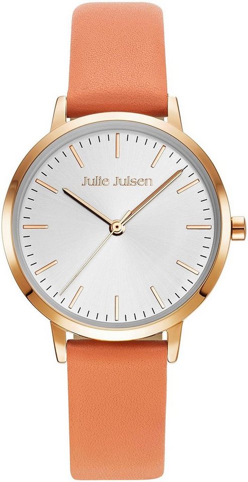 Julie Julsen Quarzuhr Julie Julsen Basic Line Rosé Orange, JJW1027RGL-03 von Julie Julsen