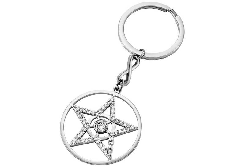 Julie Julsen Schlüsselanhänger Edelstahl silberfarben Stern Zirkonia von Julie Julsen