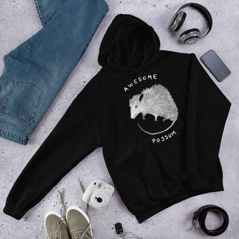 Classic Hoodie Super "Possum Goblincore Dark Academia Weird Opossum Goth Punk Geburtstag Geschenk Lustige Gothic Emo Hexe von JulieFitzGeraldArt