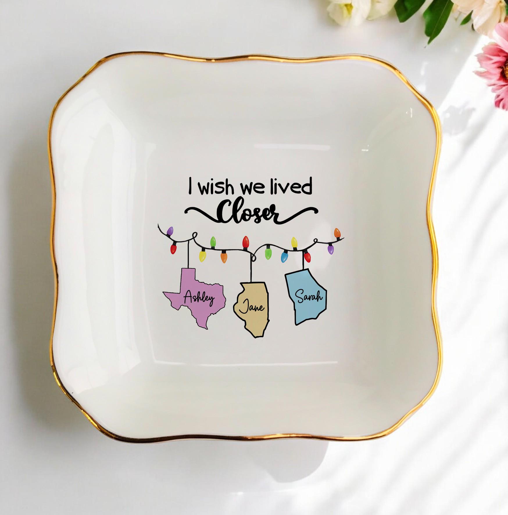 Benutzerdefinierte Fern Geschenk Für Freund Ring Dish-Freundschaft Weihnachtsgeschenke-Bestie Bff Vermisst Dich von JulienPShop
