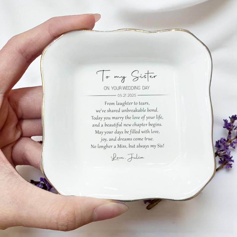 Hochzeitsgeschenke Nach Maß Von Der Schwester Ringschale - Brautparty Geschenk Für Die Schwägerin Hochzeitsgeschenke Nach Maß Von Der Schwester Ringschale - Brautparty Geschenk Für Die Schwägerin von JulienPShop