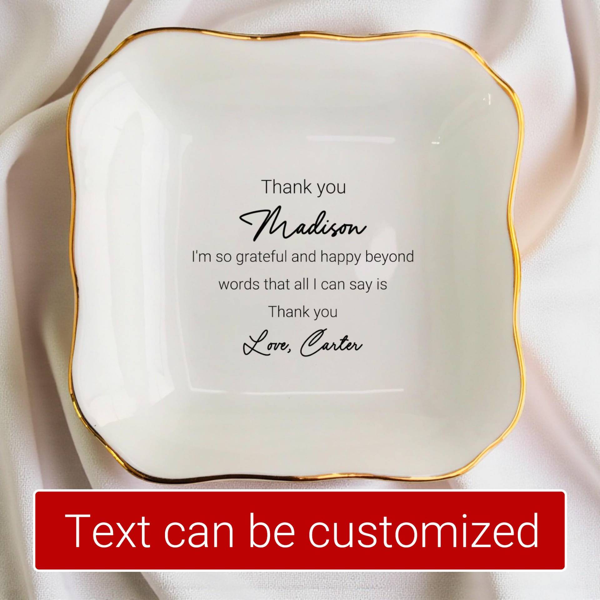 Personalisierte Danke Ring Dish-Anerkennung Geschenk Für Lehrer, Brautjungfern, Mentor von JulienPShop