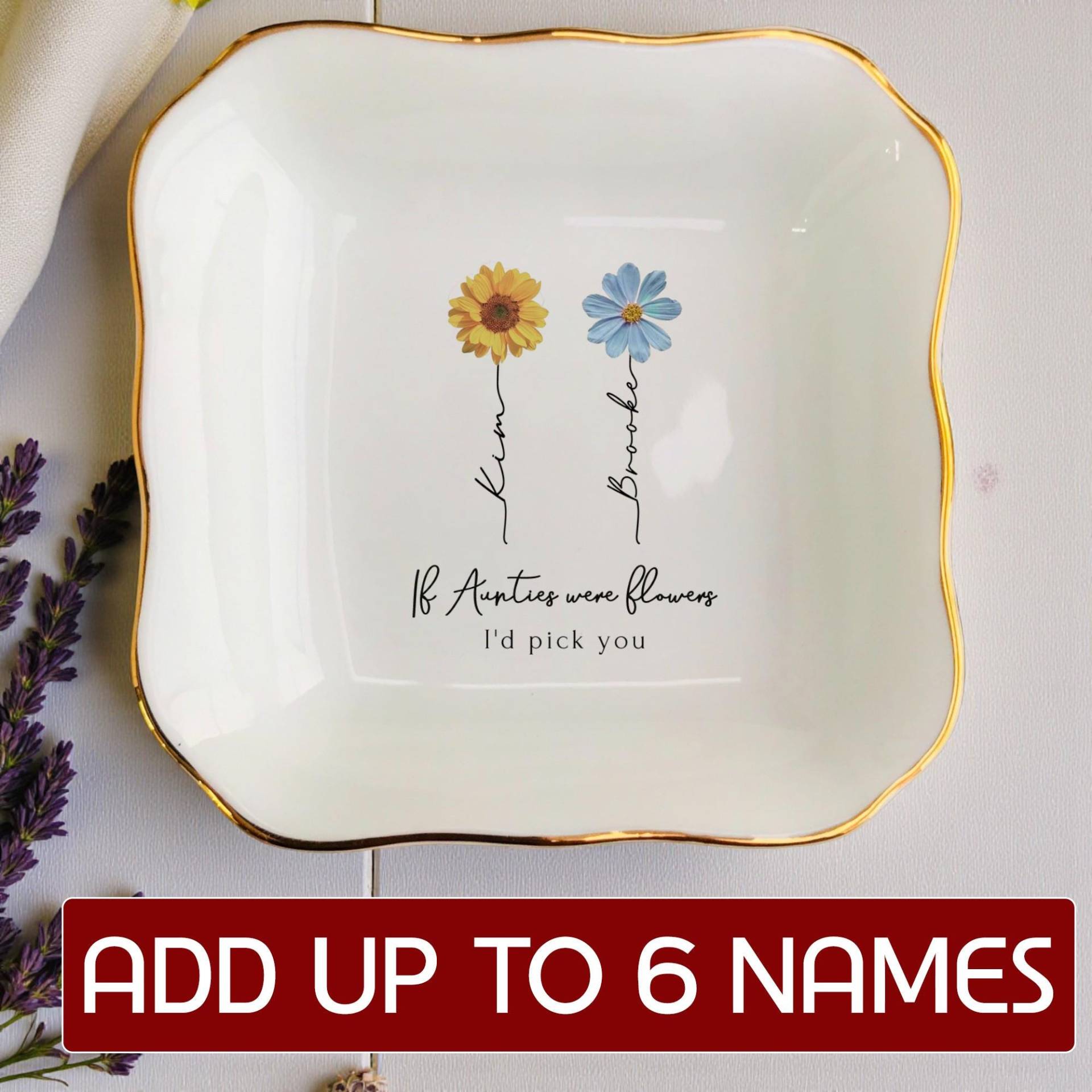 Personalisierte Geburtstagsgeschenk Für Tante Ring Teller-Hochzeitsgeschenke-Tante Taufe Geschenk von JulienPShop