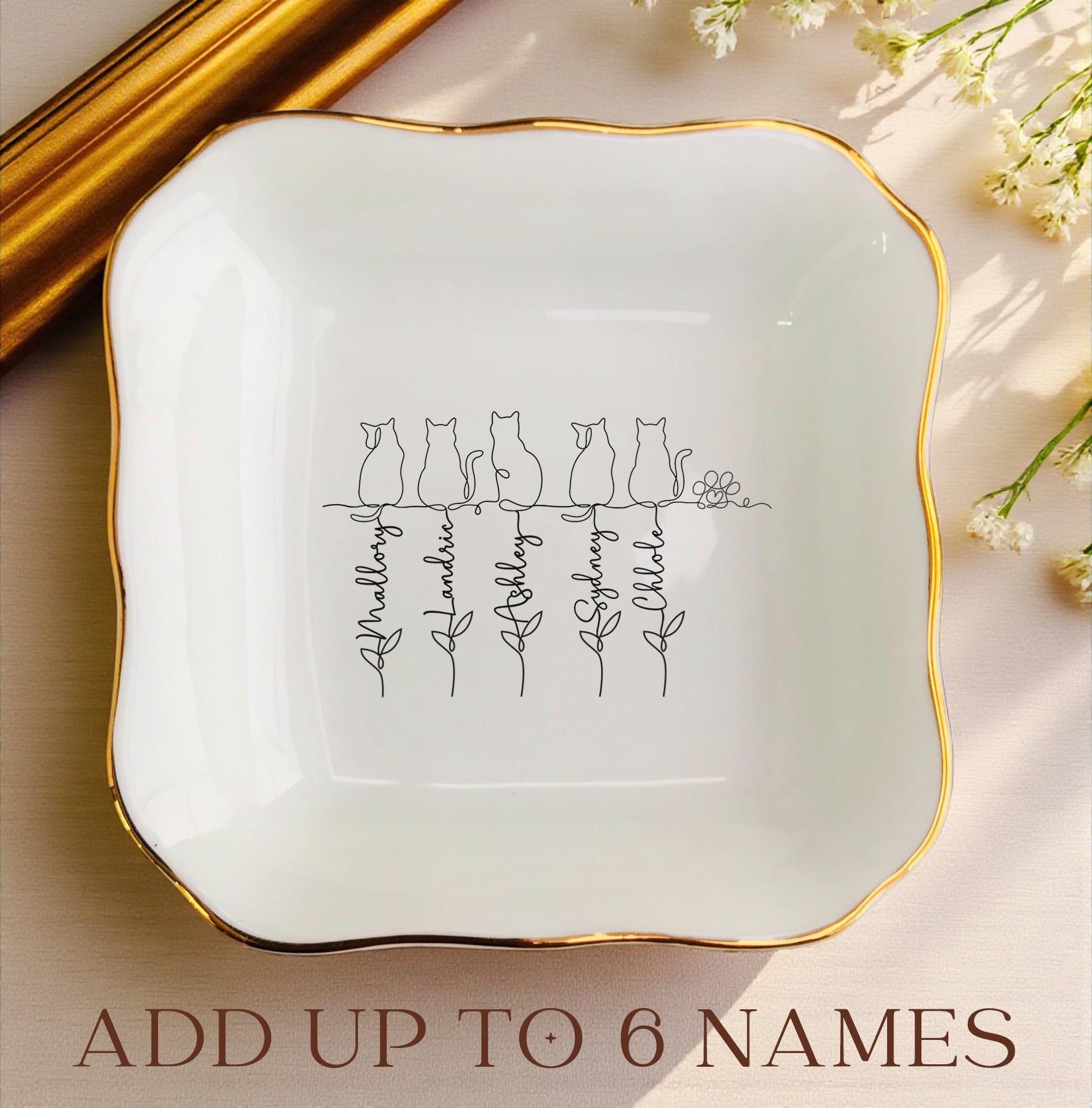 Personalisierte Geschenk Für Katzen-Liebhaber Schmuck Schale-Freundschaft Ring Schale-Bester Freund Geschenke-Familie Geburtstagsgeschenke von JulienPShop