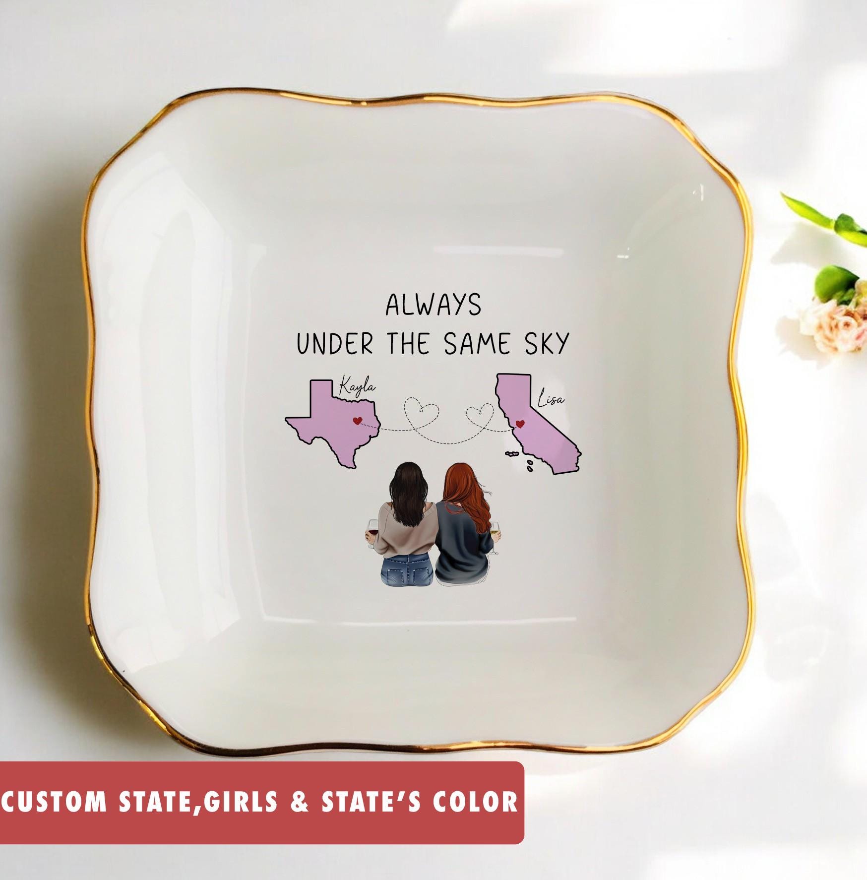 Personalisierte Lang Distanz Freund Geschenk Für Beste Freunde Geburtstag Geschenke-Nichte Geschenk-Bestie Geschenke-Freundschaft Geschenke Ring Personalisierte Lang Distanz Freund Geschenk Für Beste Freunde Geburtstag Geschenke-Nichte Geschenk-Bestie Geschenke-Freundschaft Geschenke Ring von JulienPShop