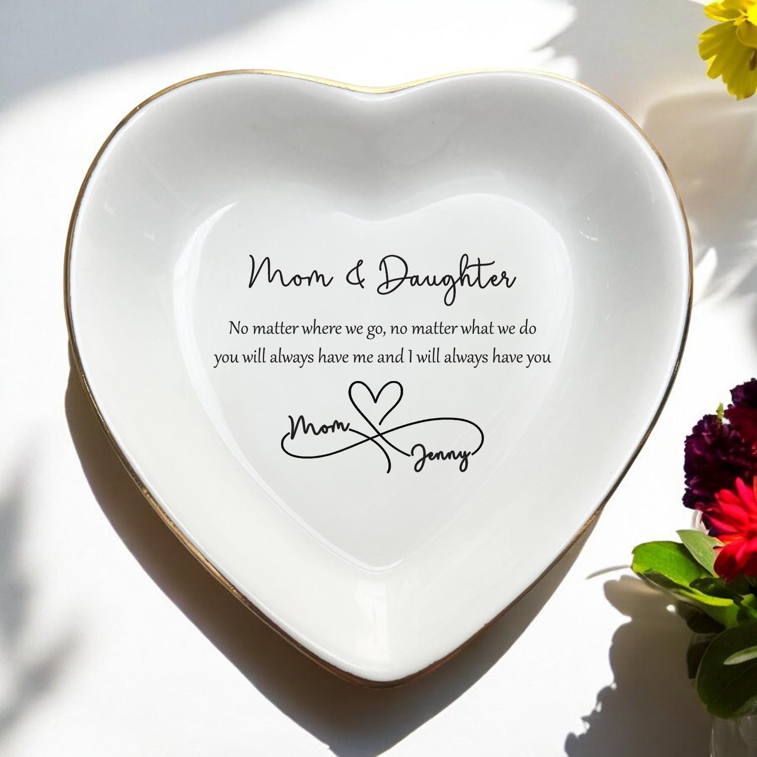 Personalisierte Mutter Der Braut Geschenk Für Mama Hochzeit Ring Teller - Geburtstagsgeschenke Bilden Tochter von JulienPShop