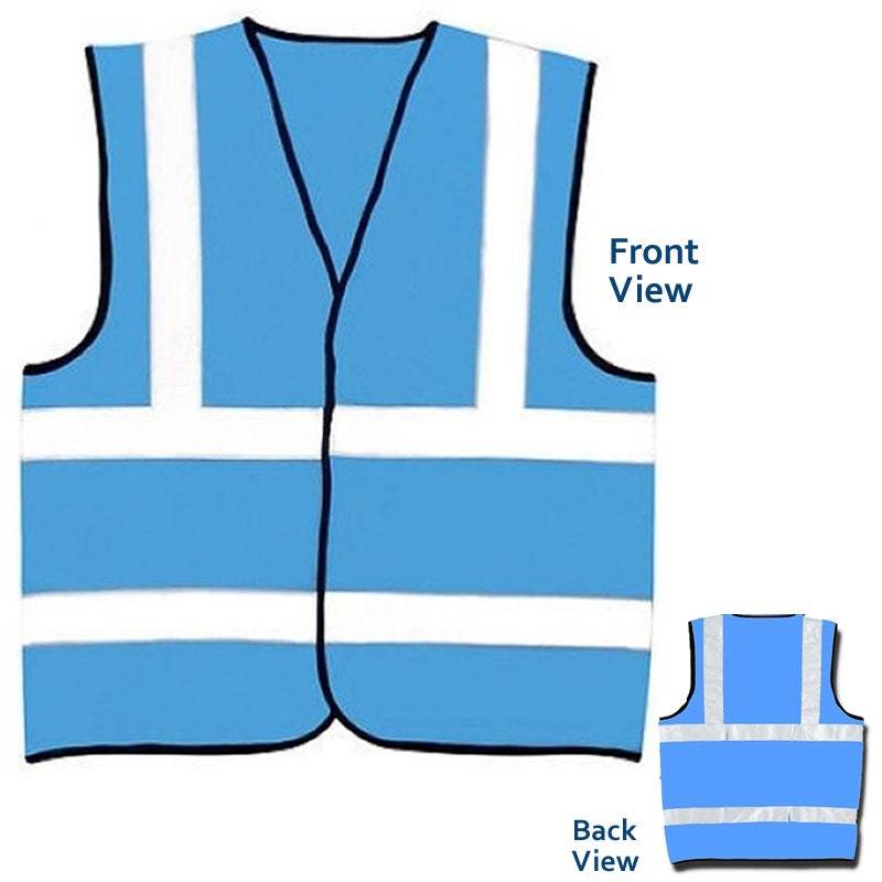 Himmelblau Sicherheitsweste Hi Vis Erwachsene Viz Warnschutzweste Sport S M L Xl 2Xl 3Xl von JuliesCraftings