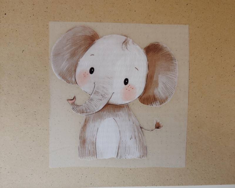 Bügelbild | Elefant Boho Grau Kinder von JuliesIdeen