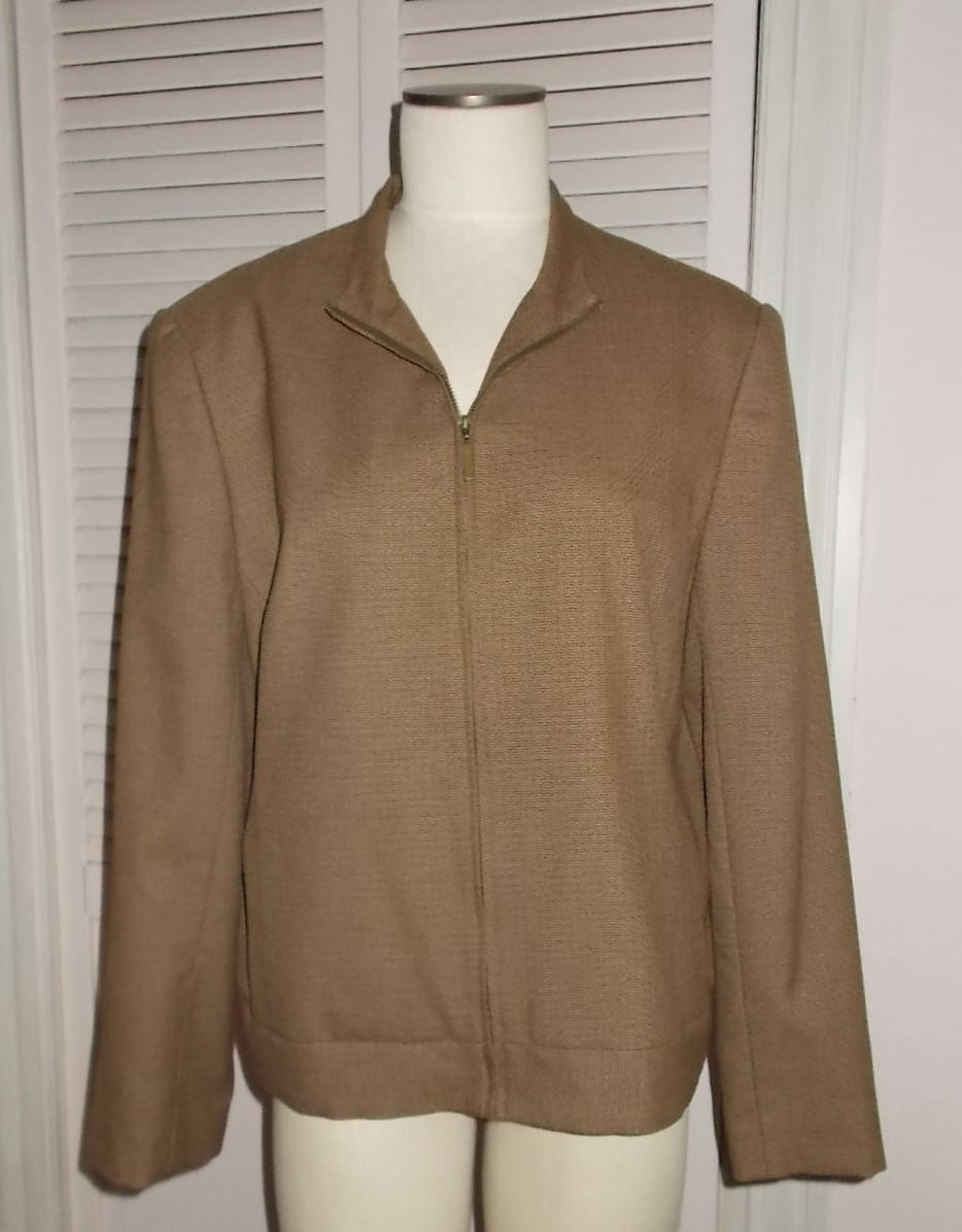 Jahrgang Evan Picone Reißverschluss Vorne, Gefüttert Braun Tweed-Jacke - Größe 16 Jahrgang Evan Picone Reißverschluss Vorne, Gefüttert Braun Tweed-Jacke - Größe 16 von JulietsTreasuresUSA