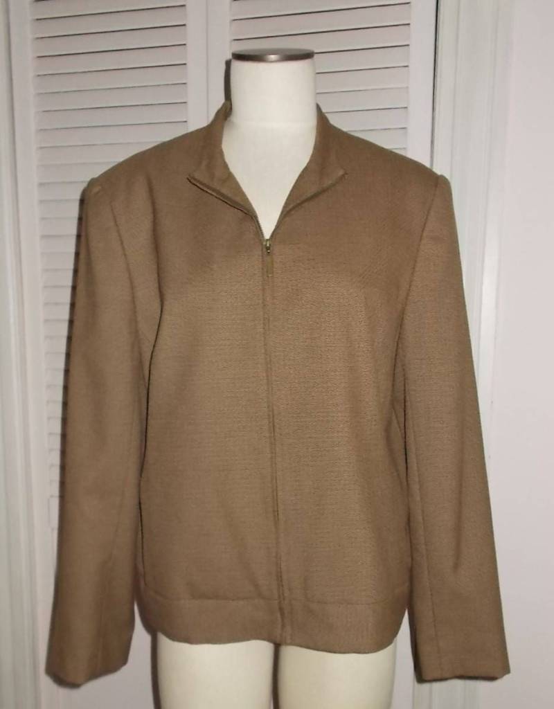 Jahrgang Evan Picone Reißverschluss Vorne, Gefüttert Braun Tweed-Jacke - Größe 16 Jahrgang Evan Picone Reißverschluss Vorne, Gefüttert Braun Tweed-Jacke - Größe 16 von JulietsTreasuresUSA